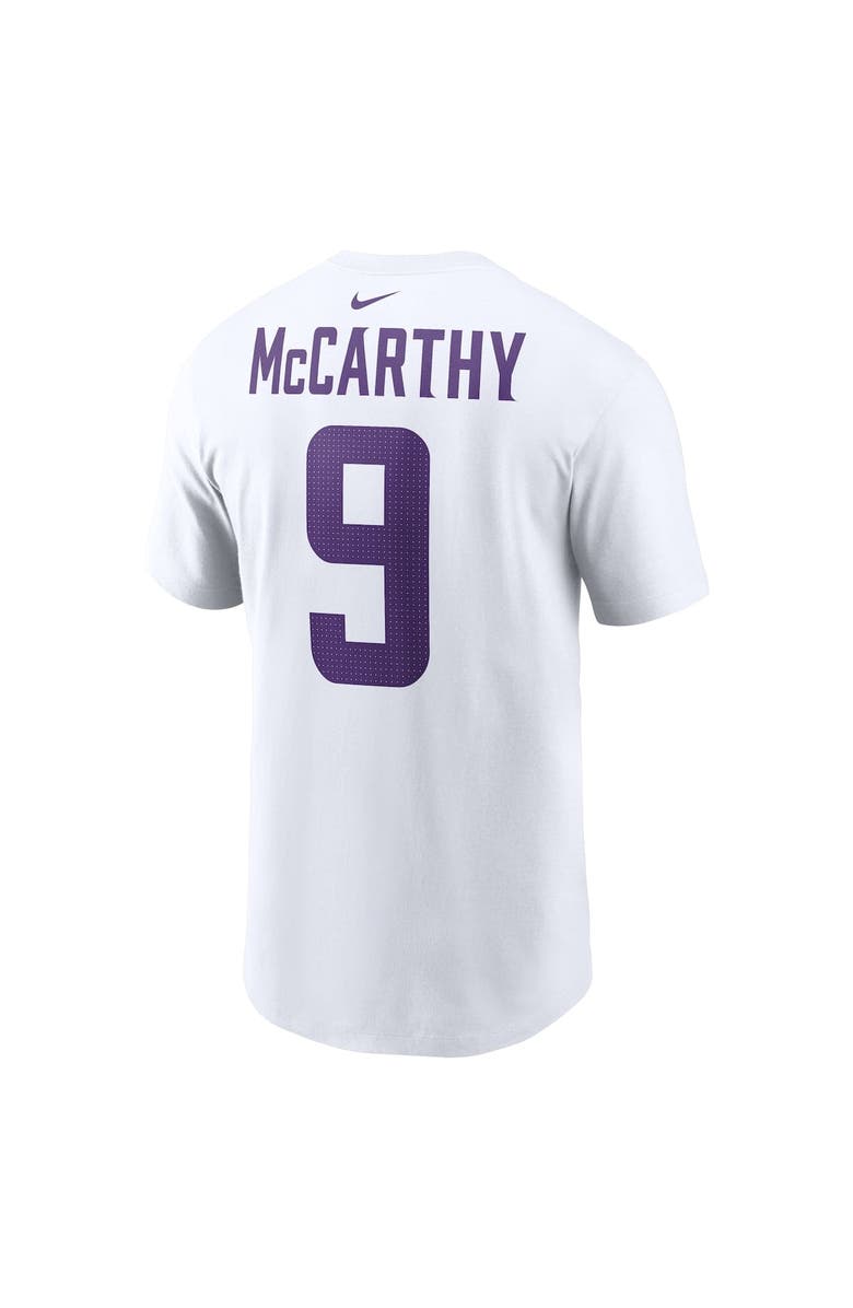 Nike Men's Nike J.J. McCarthy White Minnesota Vikings  Player Name & Number T-Shirt, Alternate, color, White