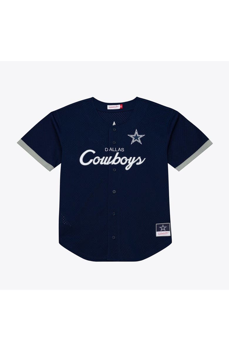 Mitchell & Ness Men's Mitchell & Ness Navy Dallas Cowboys Head Coach Mesh Full-Button Fashion Jersey, Main, color, Navy