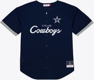 Mitchell & Ness Men's Mitchell & Ness Navy Dallas Cowboys Head Coach Mesh Full-Button Fashion Jersey
