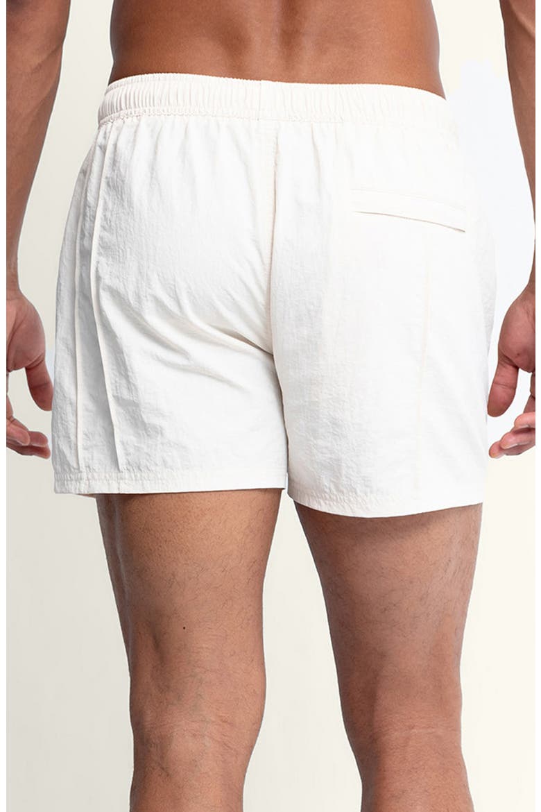 Sebastian Vertical Pintuck 4-Inch Nylon Swim Trunks, Alternate, color, CLOUD/ OFF-WHITE