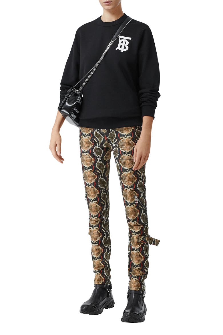 Dryden TB Monogram Sweatshirt, Alternate, color, BLACK