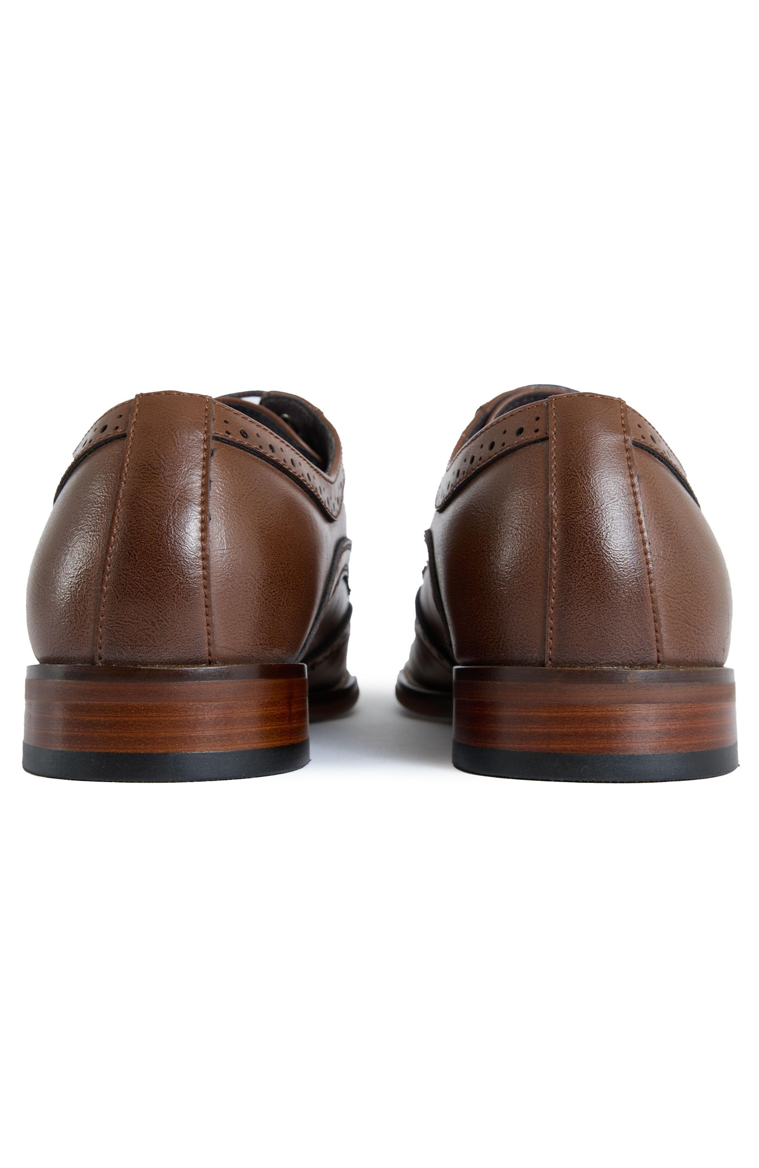 Mocha Brogue Shoes, Alternate, color, Brown