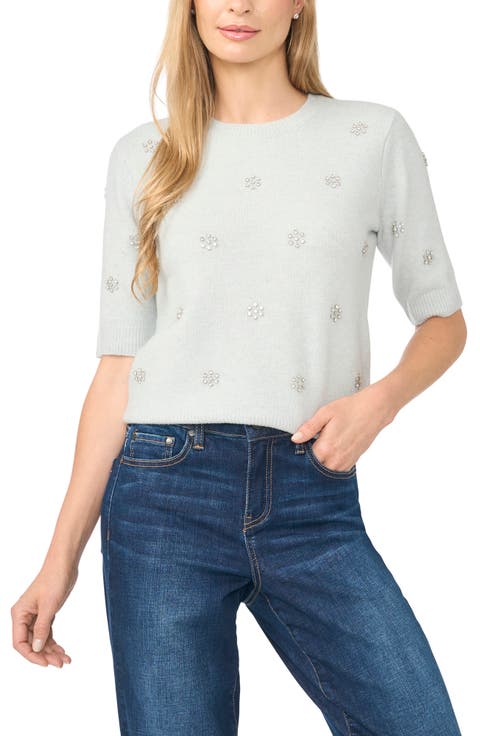 Jewel Elbow Sleeve Sweater
