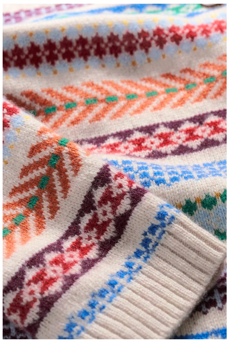 Percella Cove Fair Isle Merino Wool Blend Cardigan, Alternate, color, KNIT ABSTRACTION MULTI