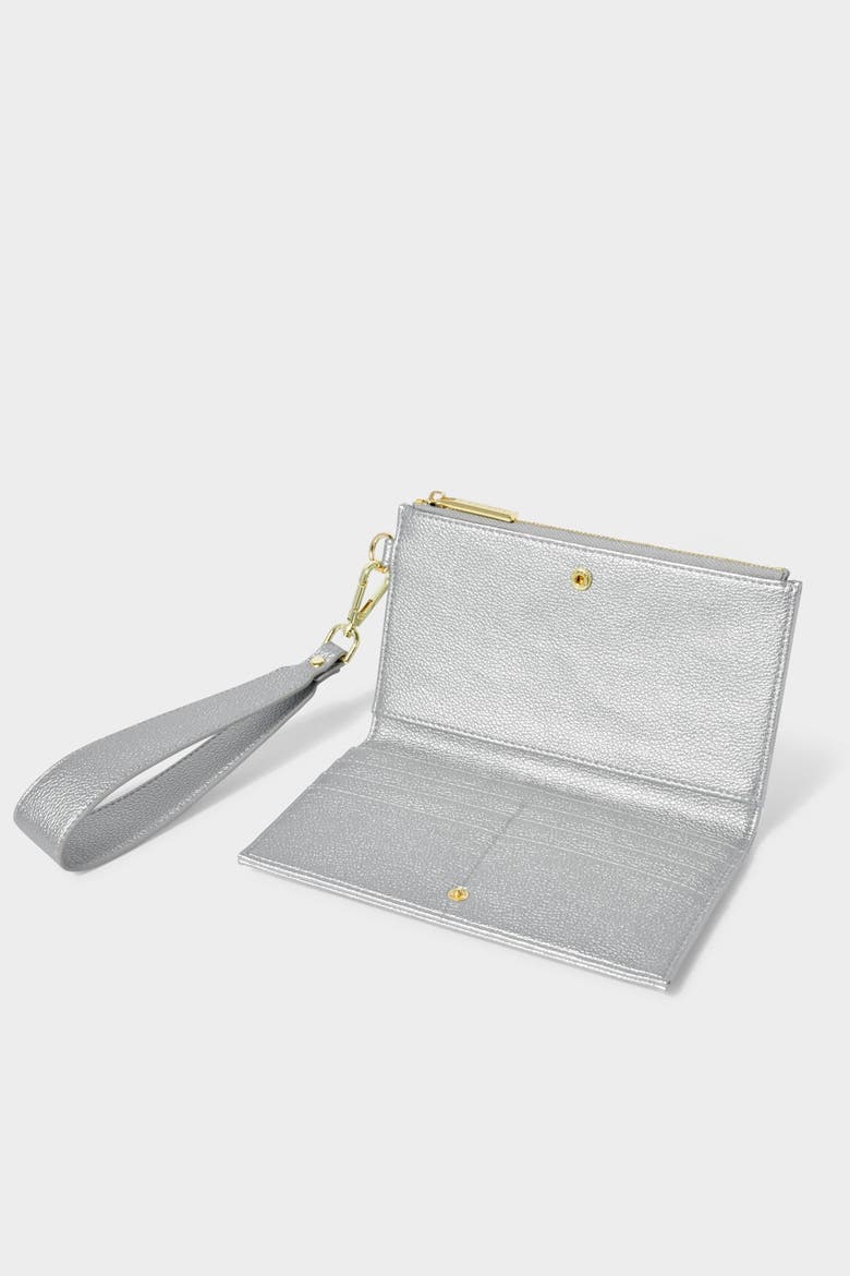Zana Wristlet Wallet, Alternate, color, Silver