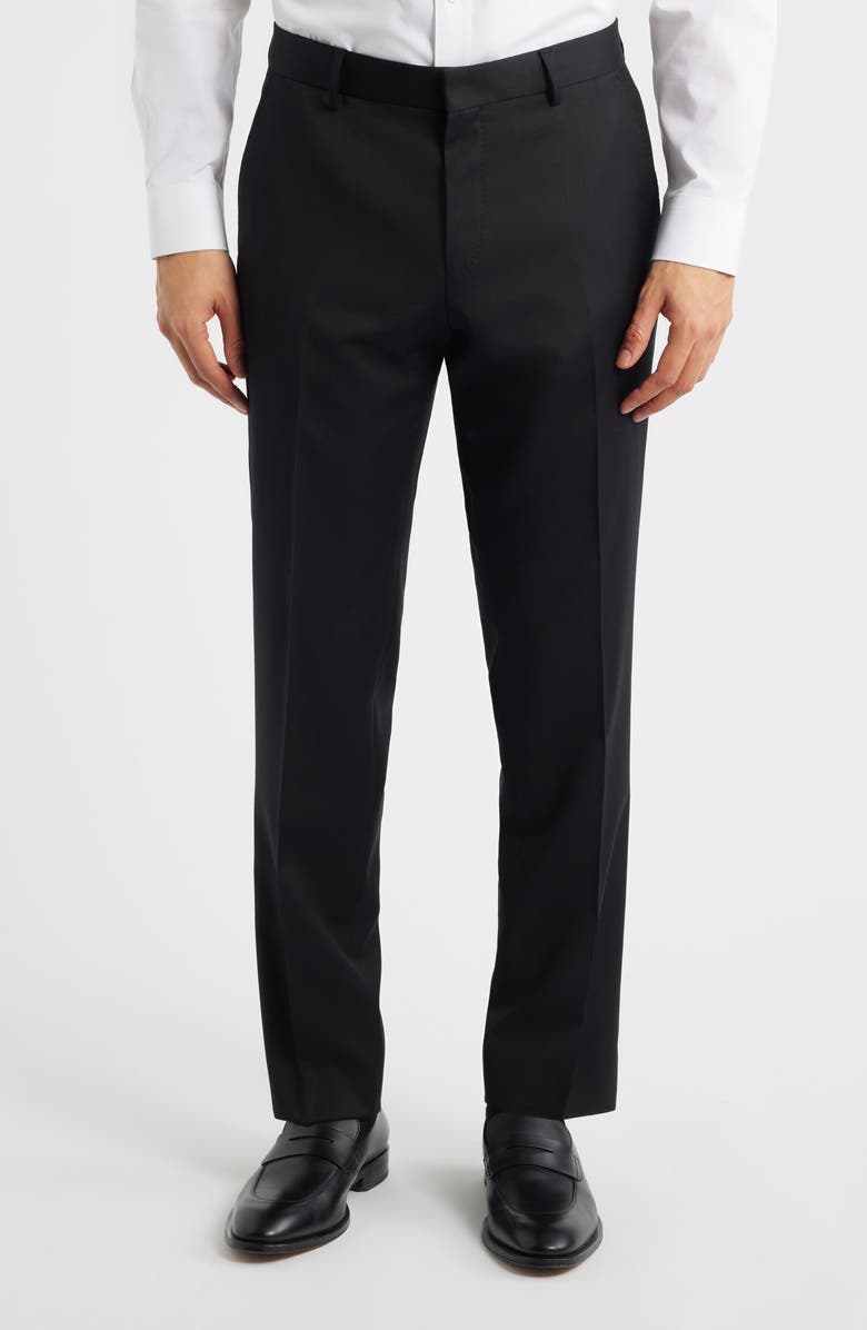 BOSS Huge Solid Wool Suit, Alternate, color, Black