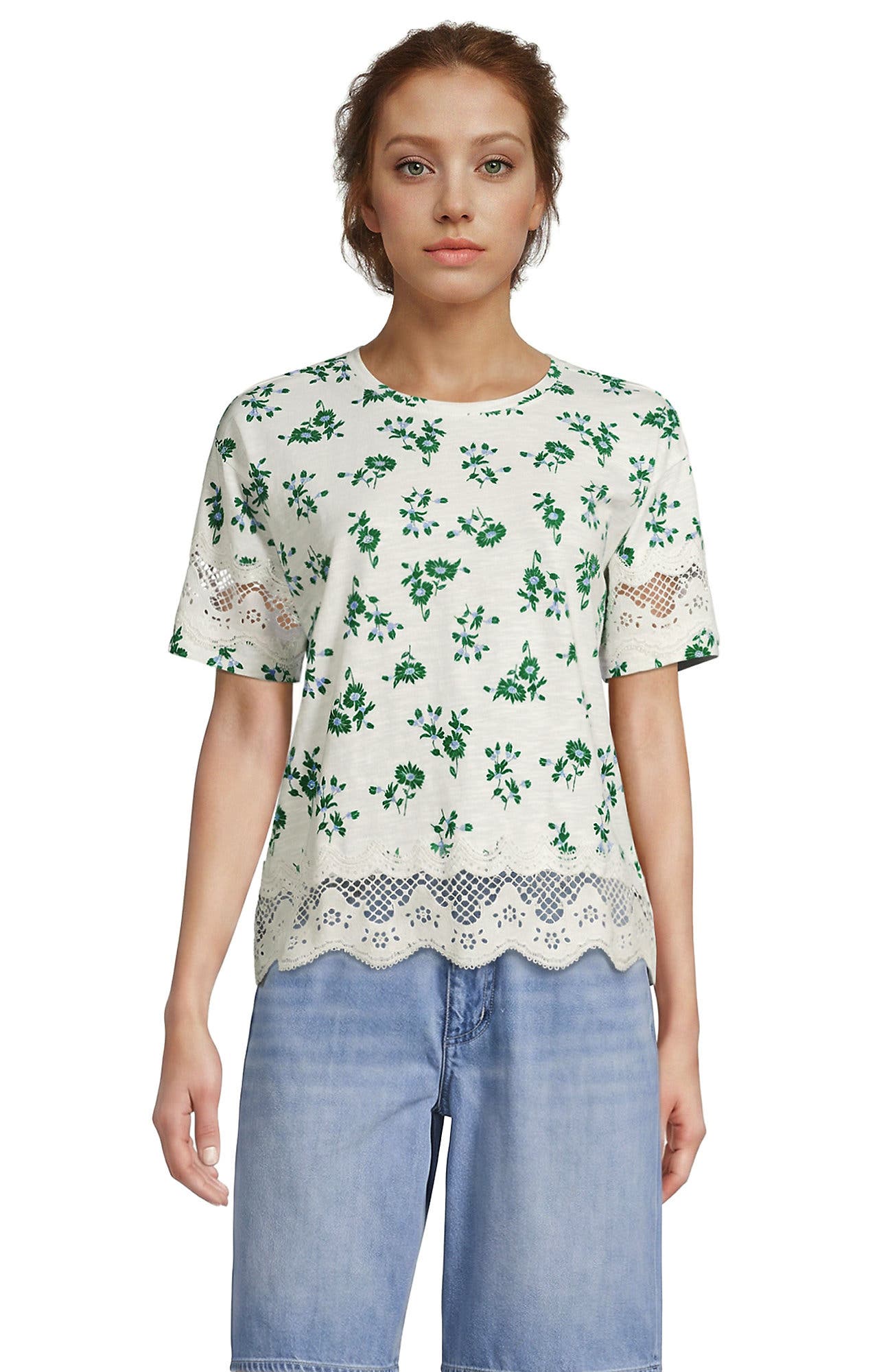 selected Ivory/Bluegrass Floral