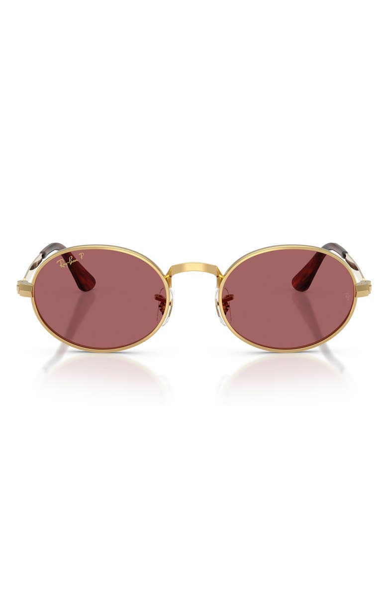 Ray-Ban A$AP Rocky 54mm Polarized Oval Sunglasses, Main, color, Arista / Polar Purple