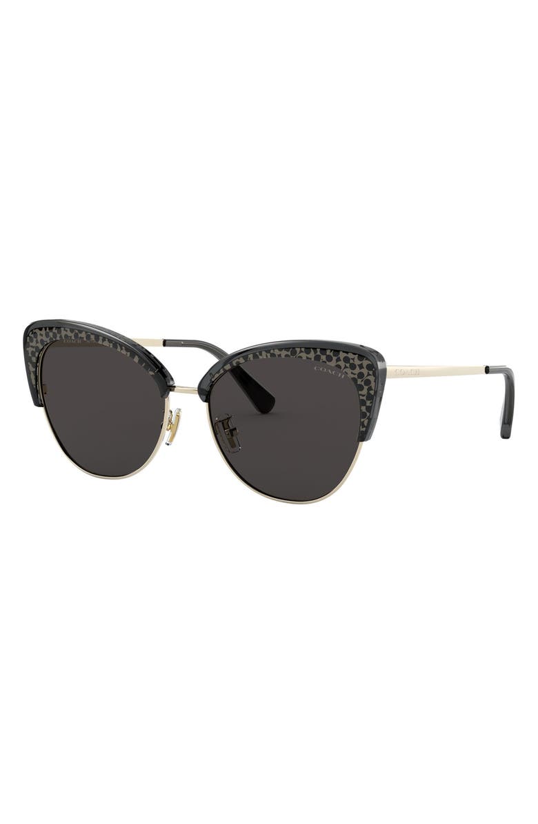COACH 55mm Cat Eye Sunglasses, Alternate, color, 