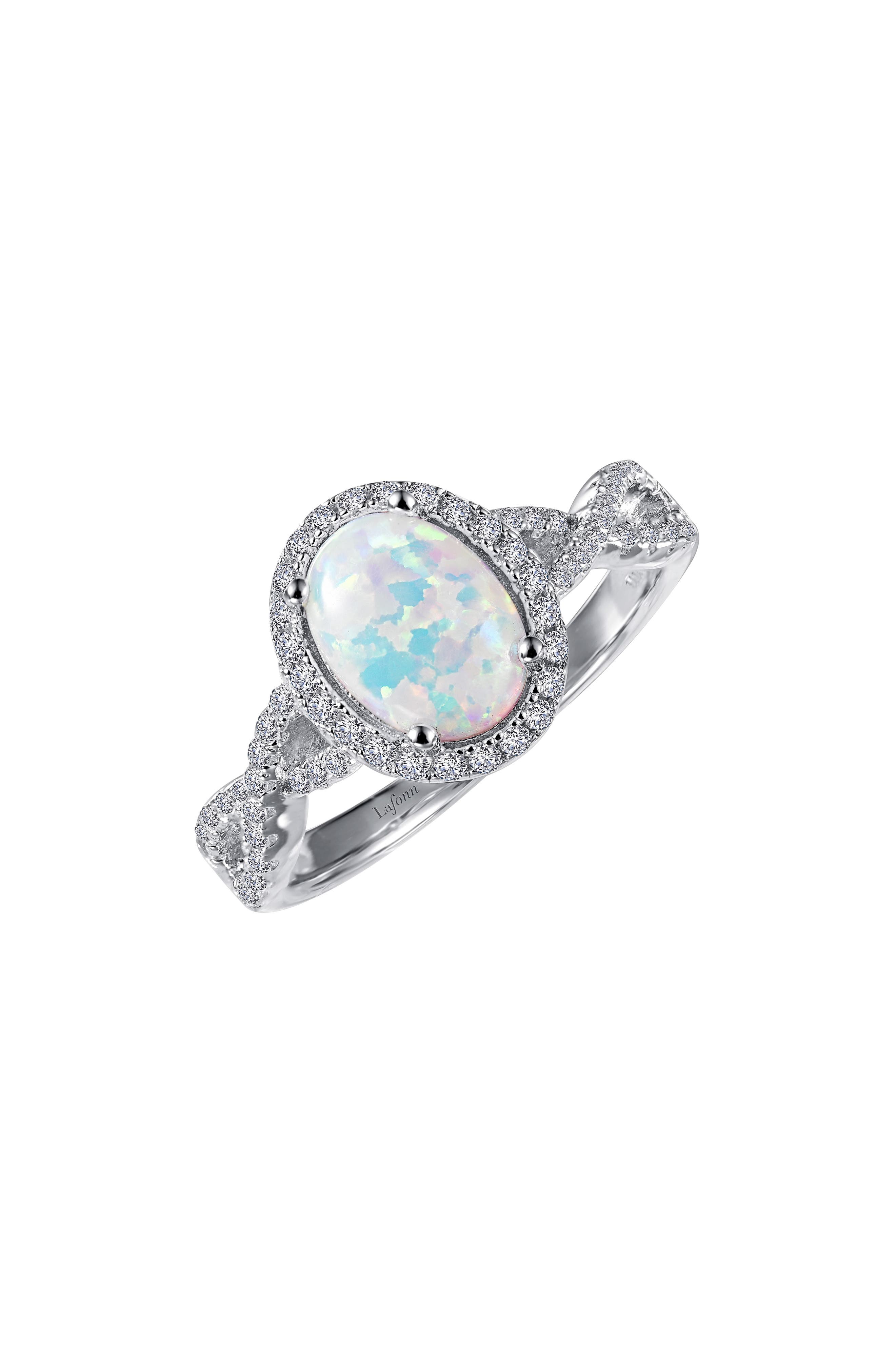 Lafonn Simulated Opal Halo Ring