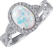 Lafonn Simulated Opal Halo Ring