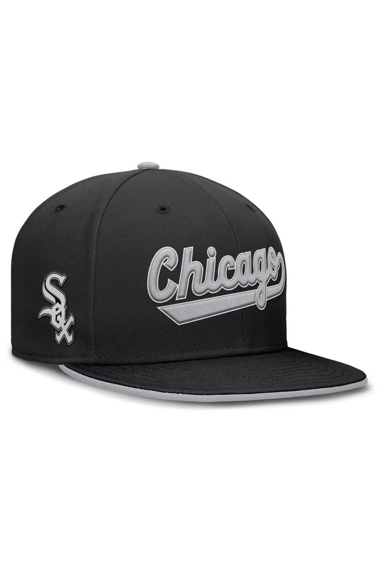 Men's Nike Black Chicago White Sox True Performance Fitted Hat, Main, color, Black