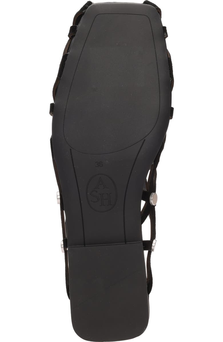 Ash Bone Studded Cutout Slide Sandal, Alternate, color, Black