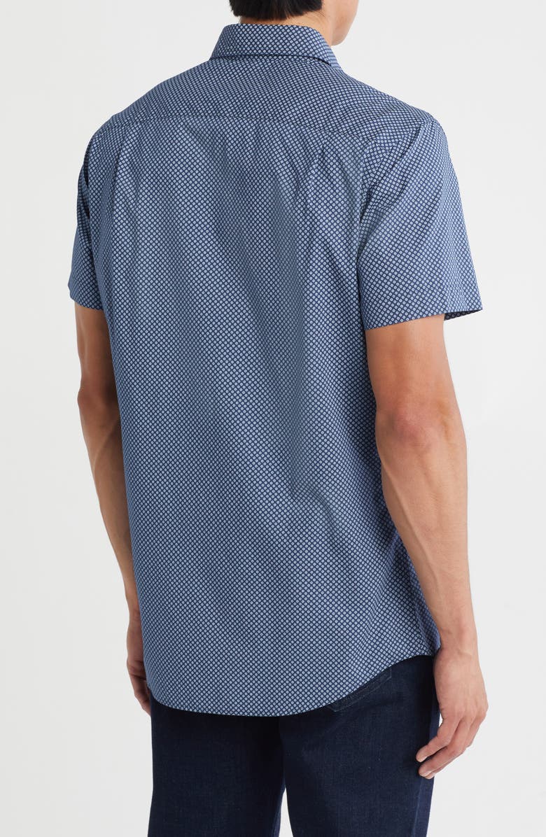 Rodd & Gunn Oxford Terrace Short Sleeve Cotton Button-Up Shirt, Alternate, color, Lake