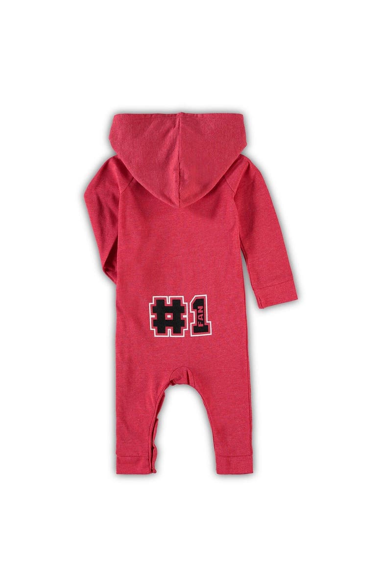 COLOSSEUM Newborn & Infant Colosseum Scarlet Nebraska Huskers Henry Pocketed Hoodie Romper, Alternate, color, 