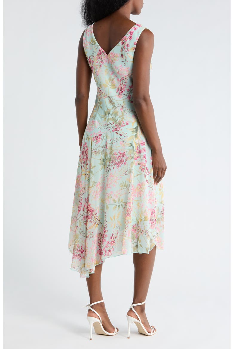 Yoryu Asymmetric Midi Dress, Alternate, color, AQUA