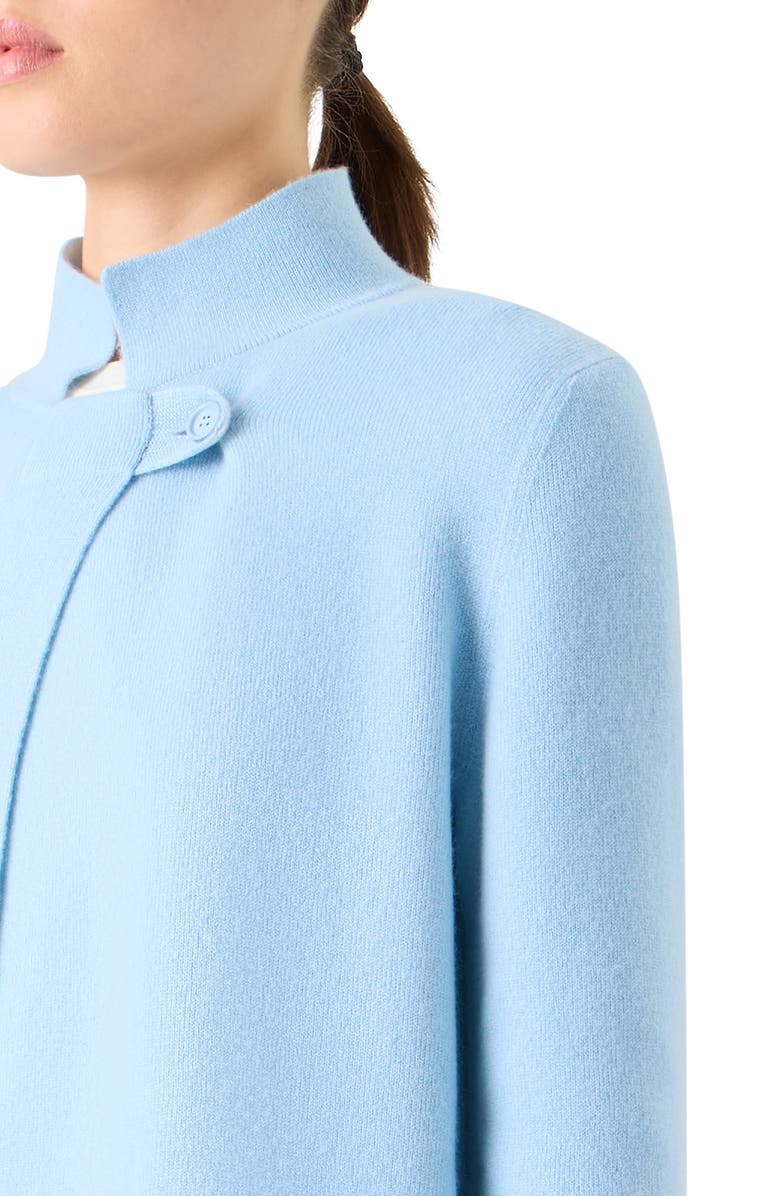 Akris Reversible Cashmere Jacket, Alternate, color, Powder Blue-Ecru