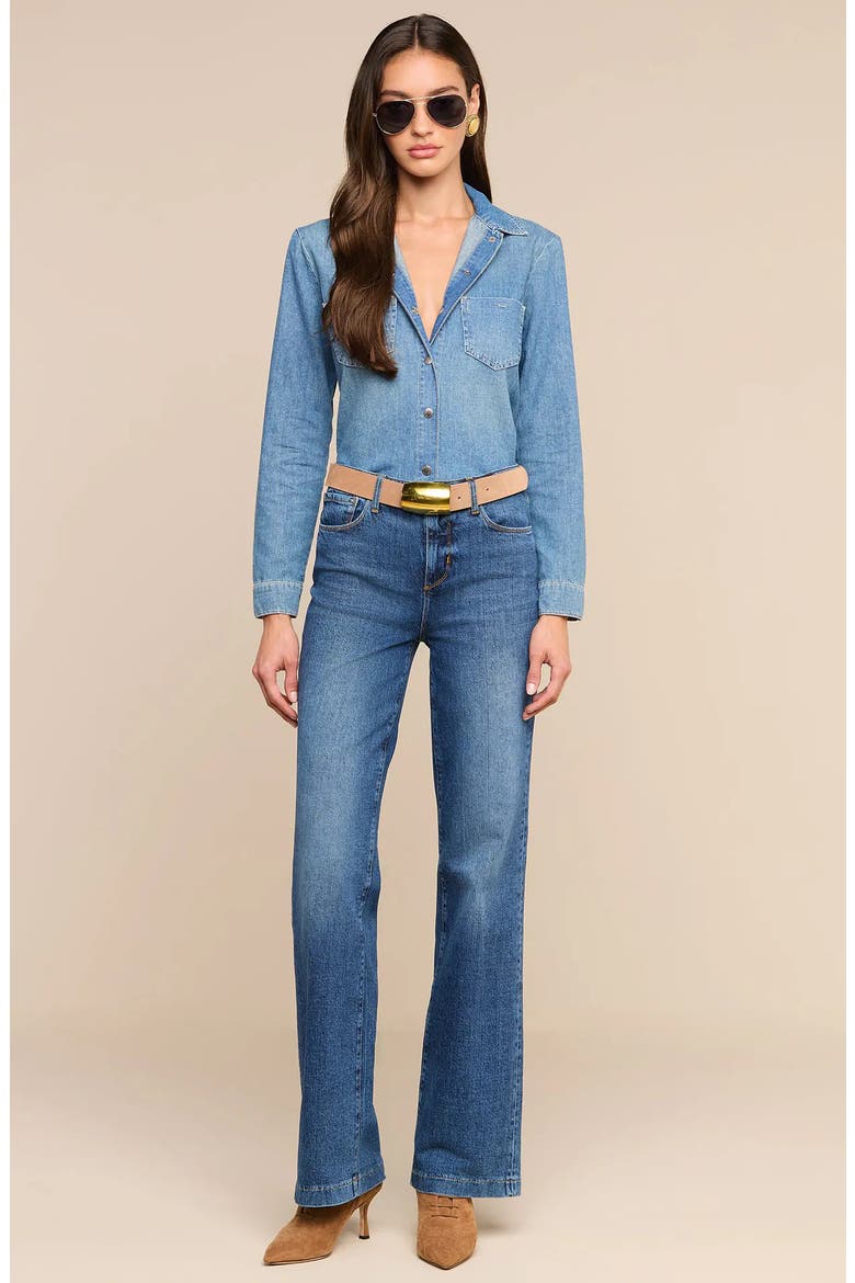 Isla Denim Shirt, Alternate, color, SARATOGA