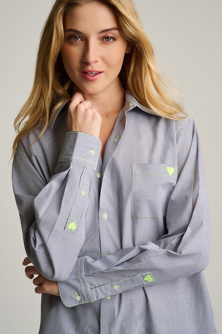 Stripe It To Me Button-Up Shirt, Alternate, color, Black White Stripe