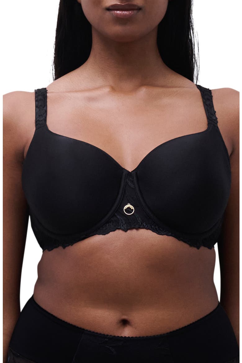 Majestic Underwire Spacer T-Shirt Bra, Main, color, BLACK