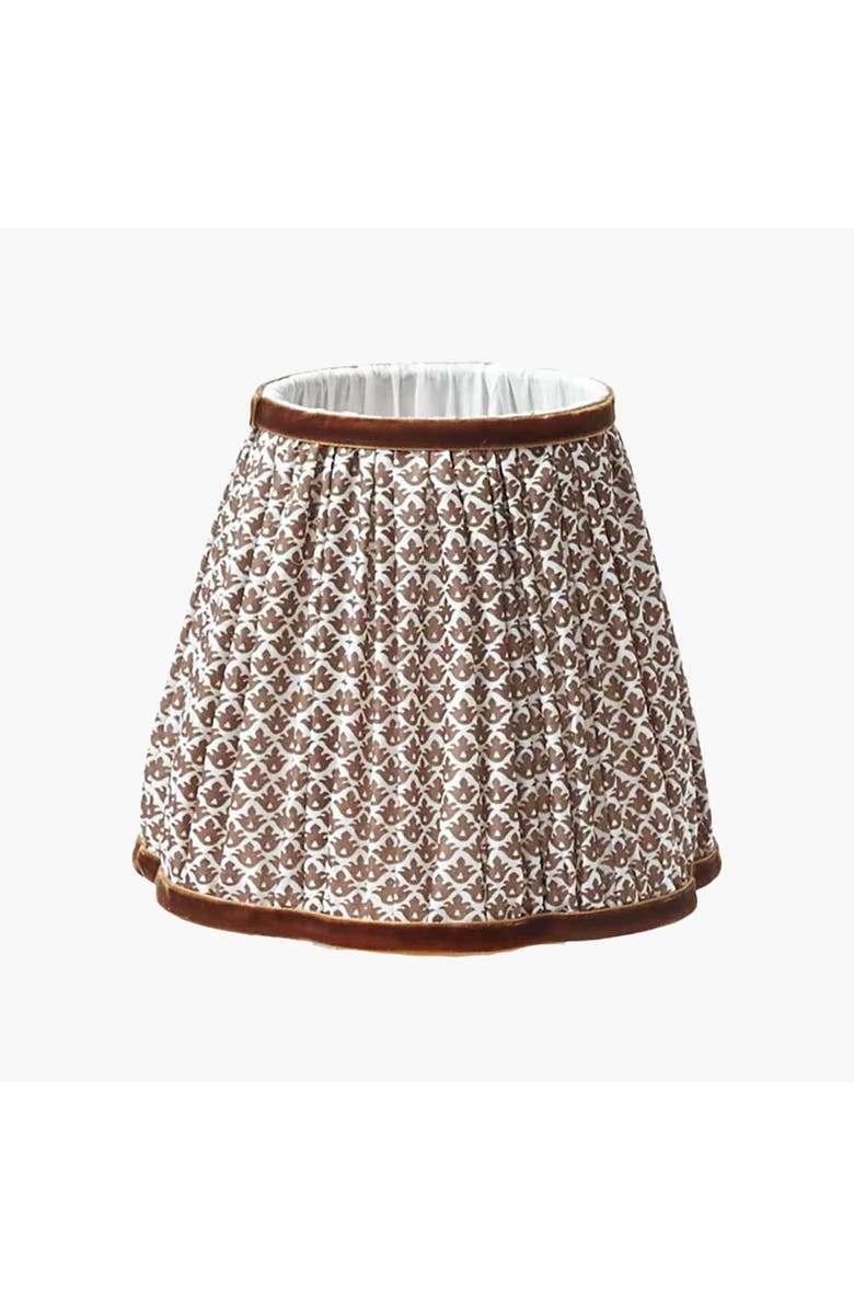Mrs. Alice Chocolate Lotus Lampshade, Main, color, Brown