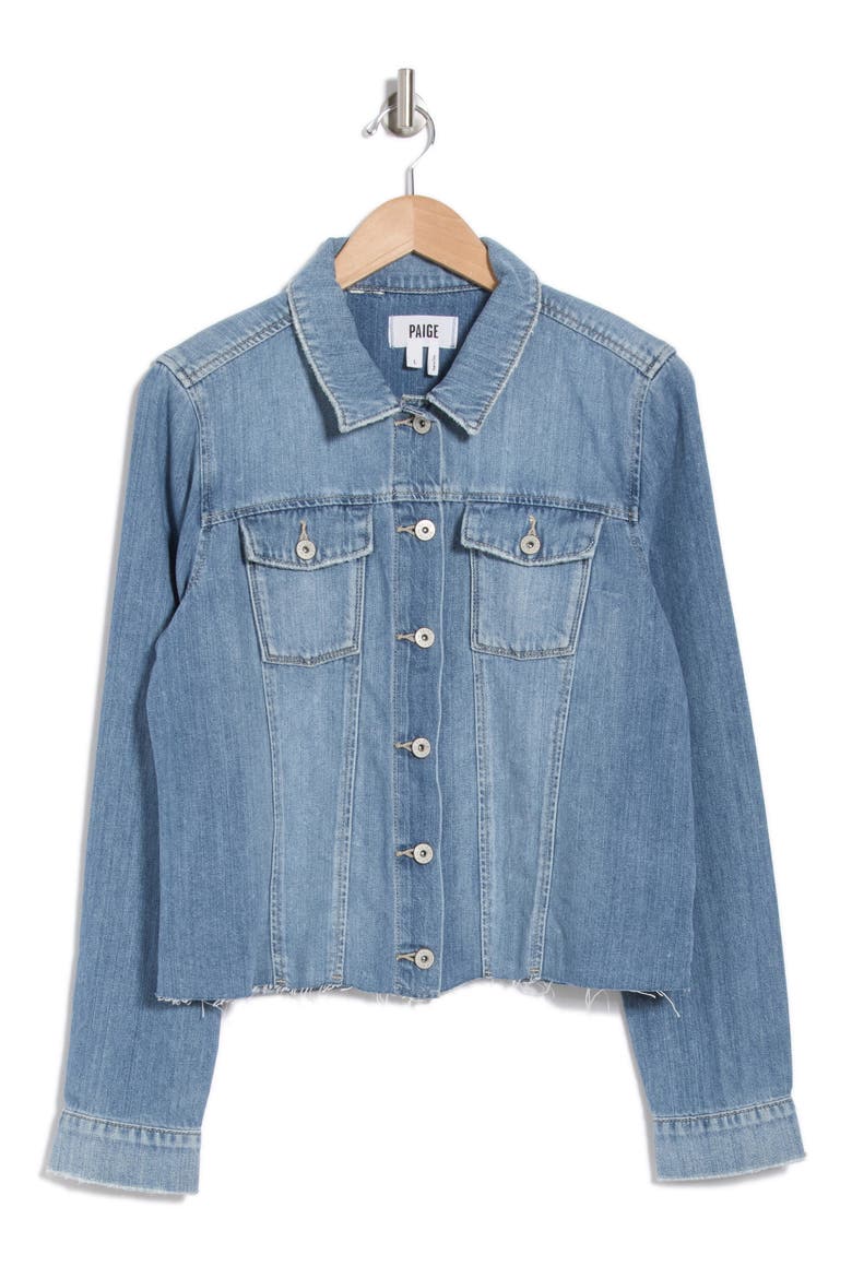 Aveline Raw Hem Denim Jacket, Alternate, color, LEANNA