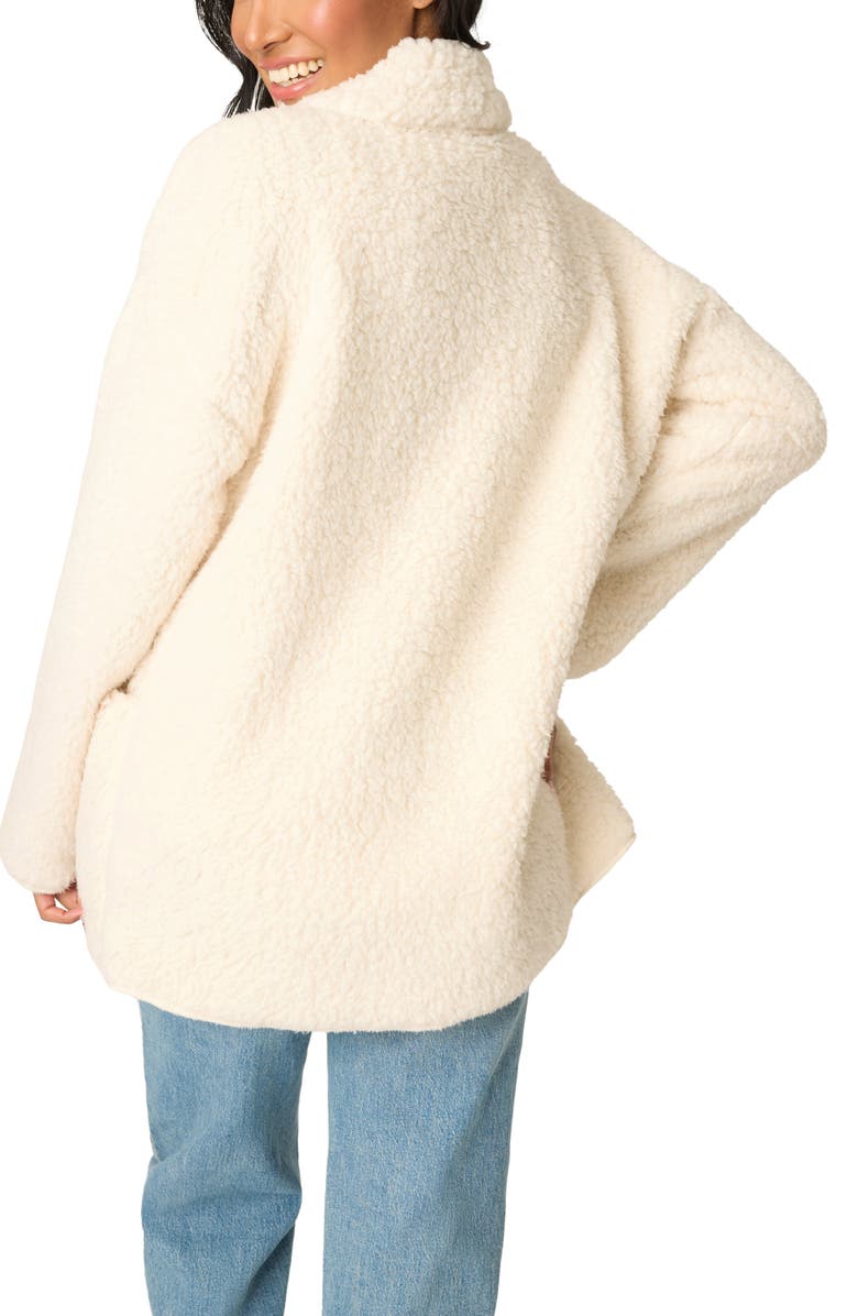 PJ Salvage High Pile Fleece Cardigan, Alternate, color, Natural