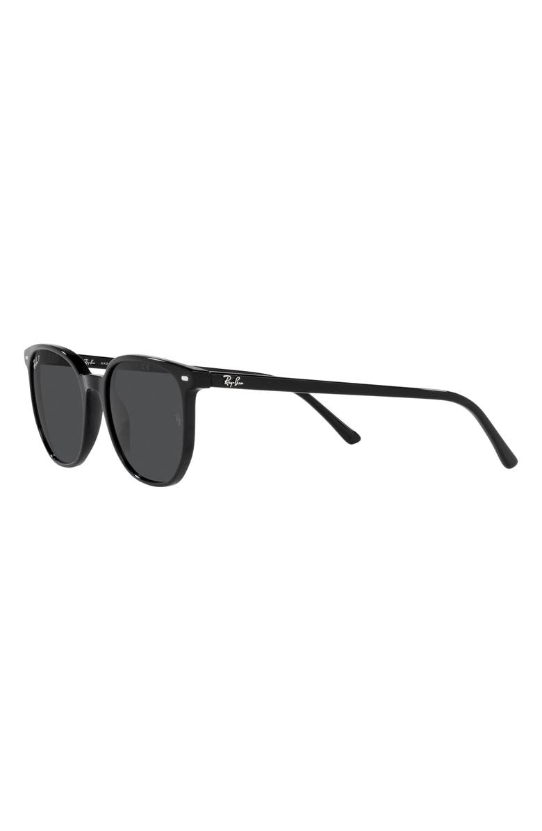 Ray-Ban Elliot 52mm Polarized Square Sunglasses, Alternate, color, Black