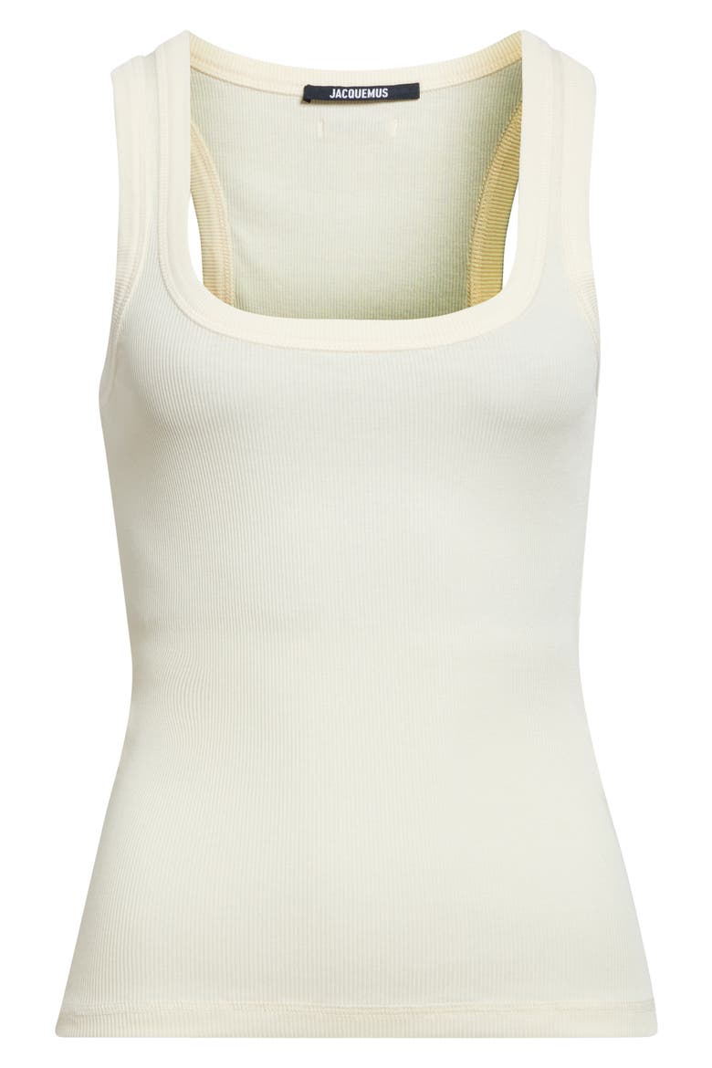 Cotton Rib Tank, Main, color, WHITE