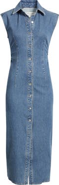 rag & bone Leah Airflex Denim Midi Shirtdress