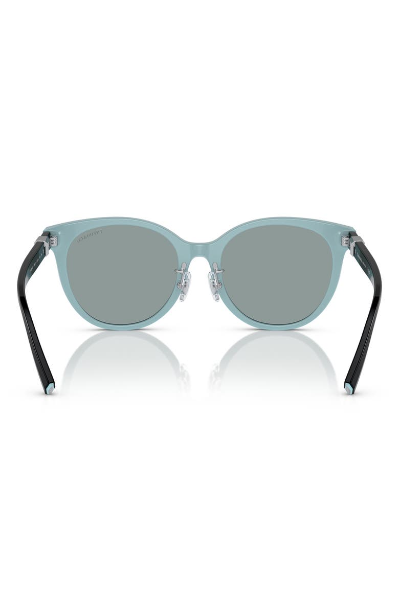 Tiffany & Co. 54mm Phantos Sunglasses, Alternate, color, Black Tiffany Blue / Dark Grey