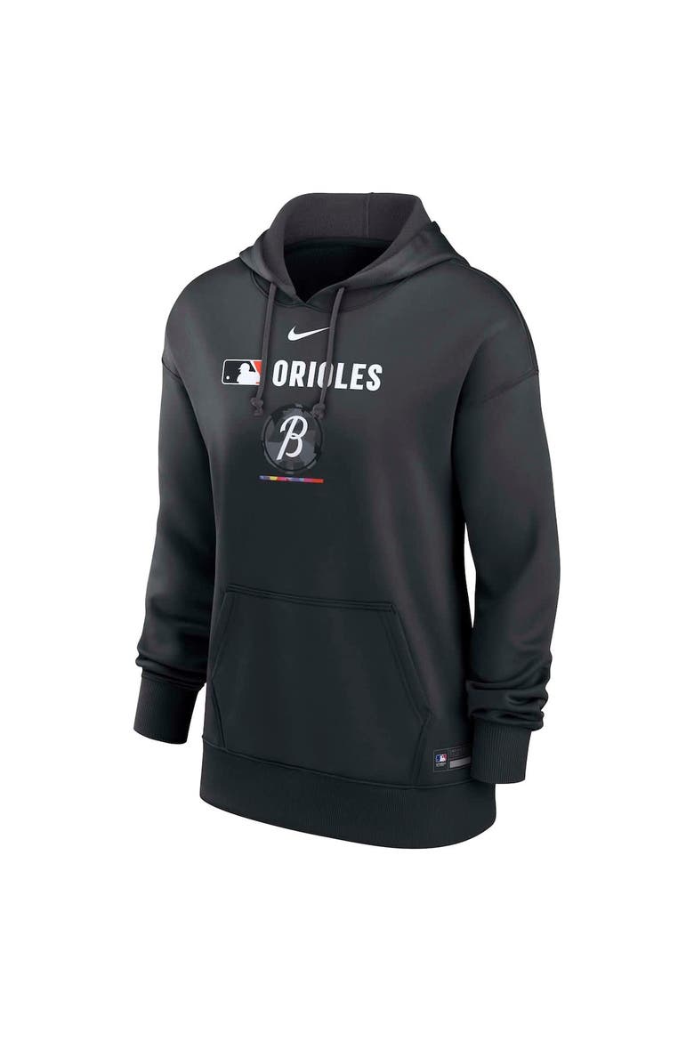 Women's Nike Black Baltimore Orioles Authentic Collection City Connect Performance Pullover Hoodie, Alternate, color, Black
