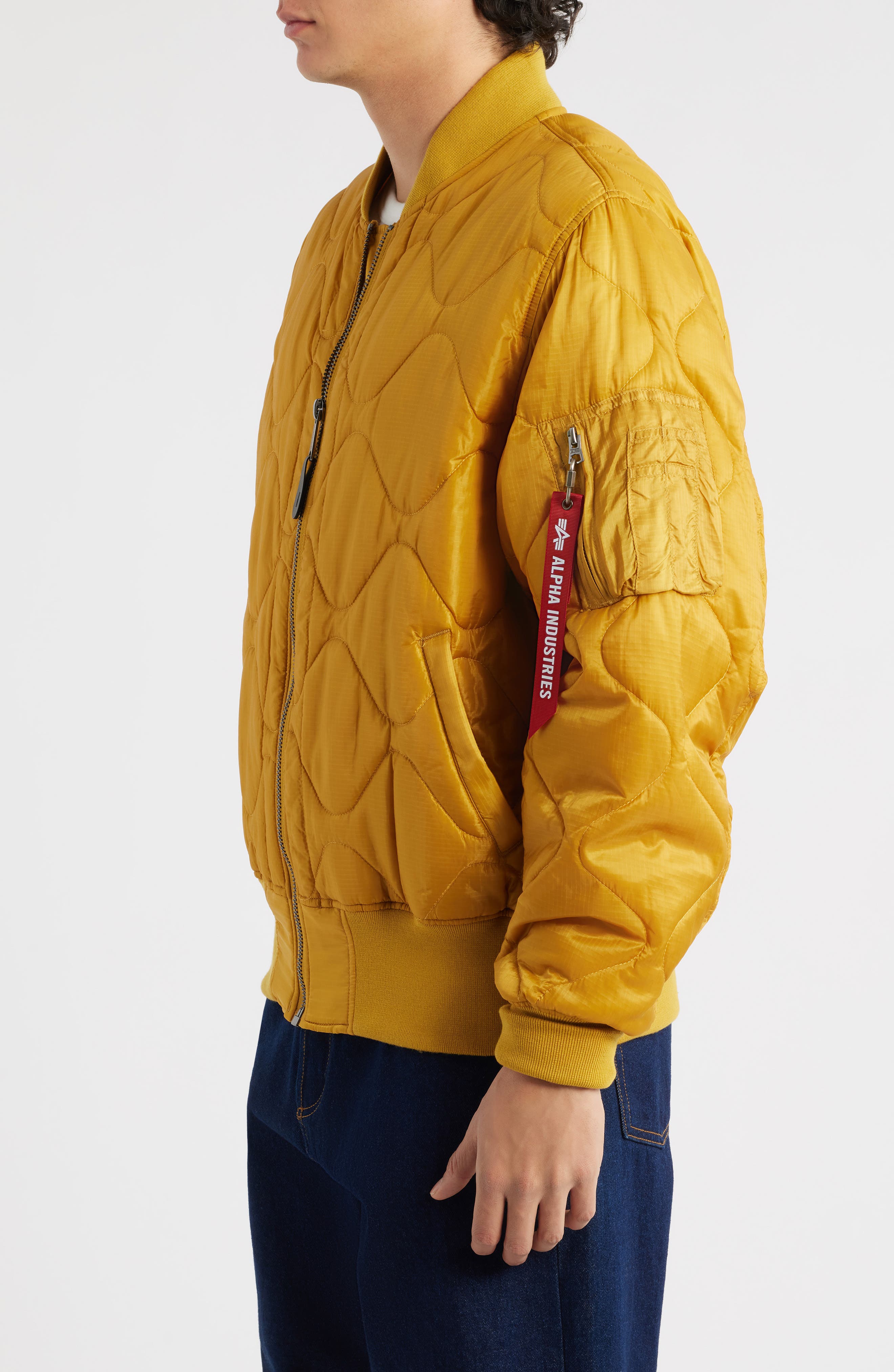 L-2B Relaxed Water Resistant Quilted Bomber Jacket (Men) | Nordstrom