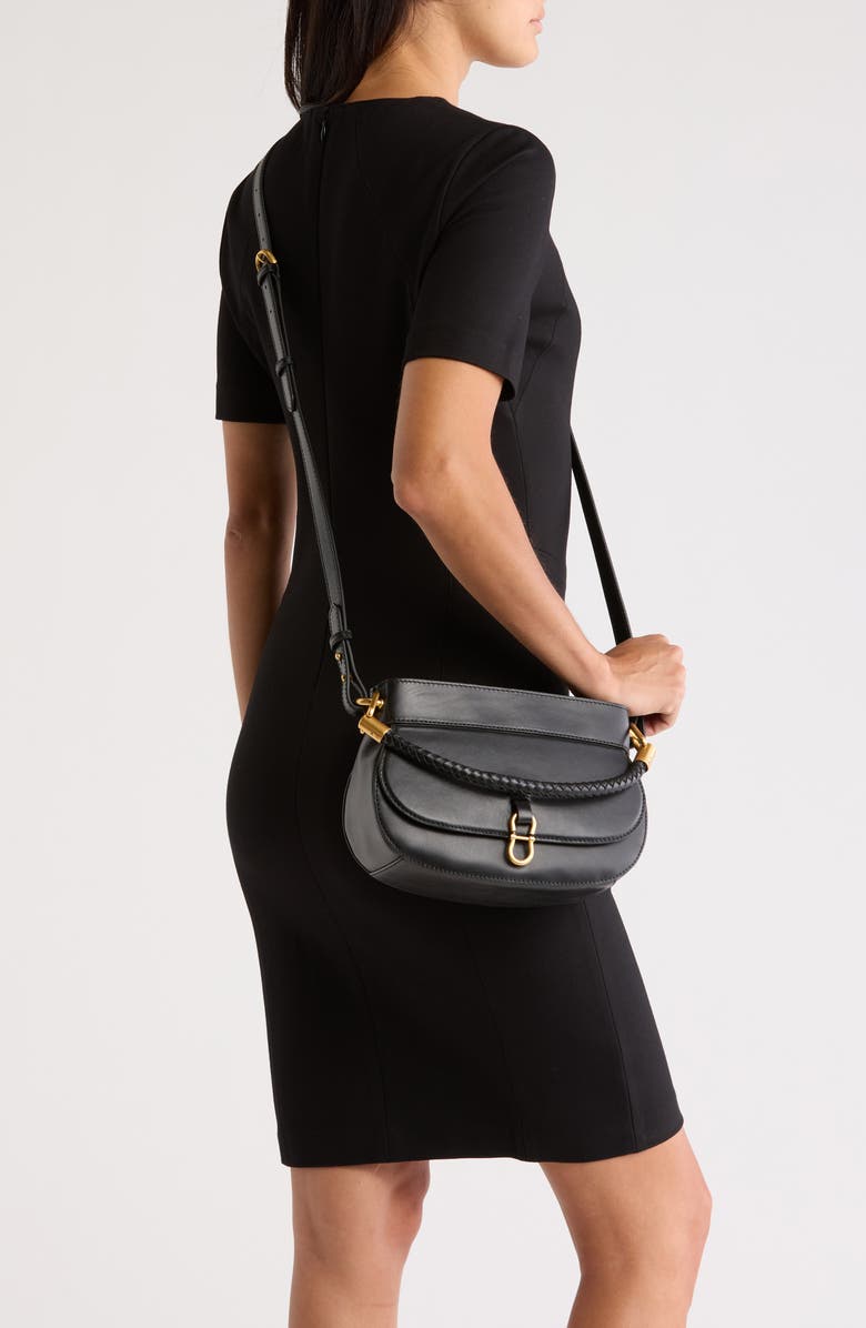 Vince Camuto Dahna Top Handle Leather Satchel, Alternate, color,