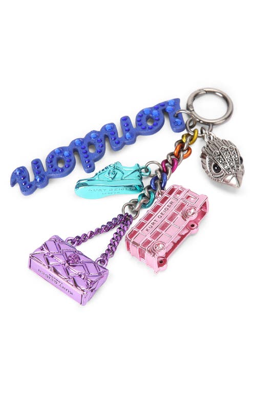 Kurt Geiger London Eagle Mix Charm Keychain In Blue