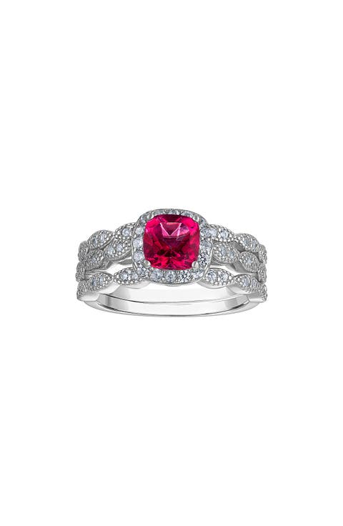 Sterling Silver Pink Topaz Ring