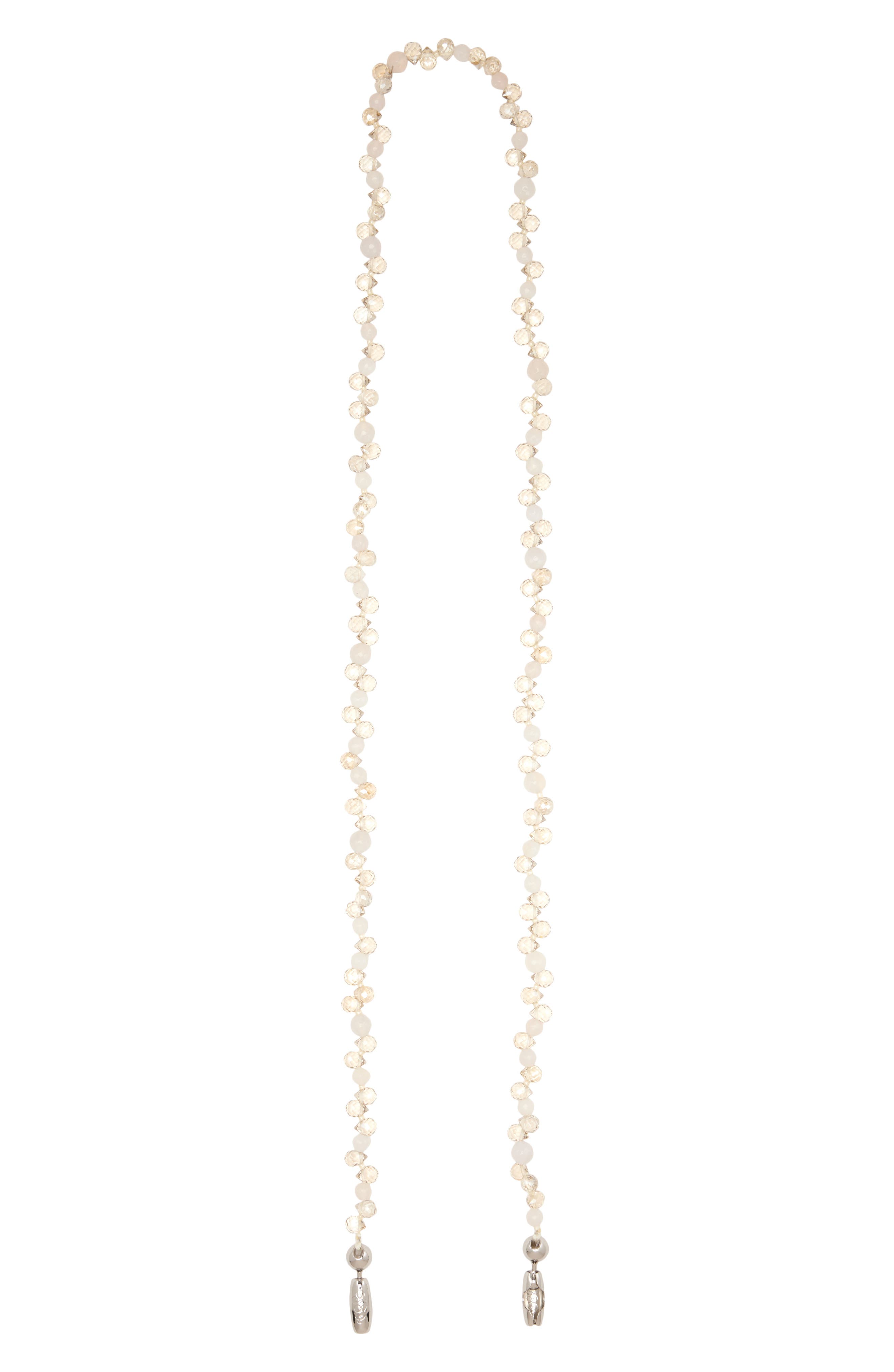 Faceted Crystal Crossbody Strap for iPhone Case, Main, color, CHAMPAGNE
