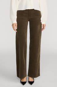 FRAME Le Slim Palazzo Patch Pocket High Waist Wide Leg Corduroy Jeans