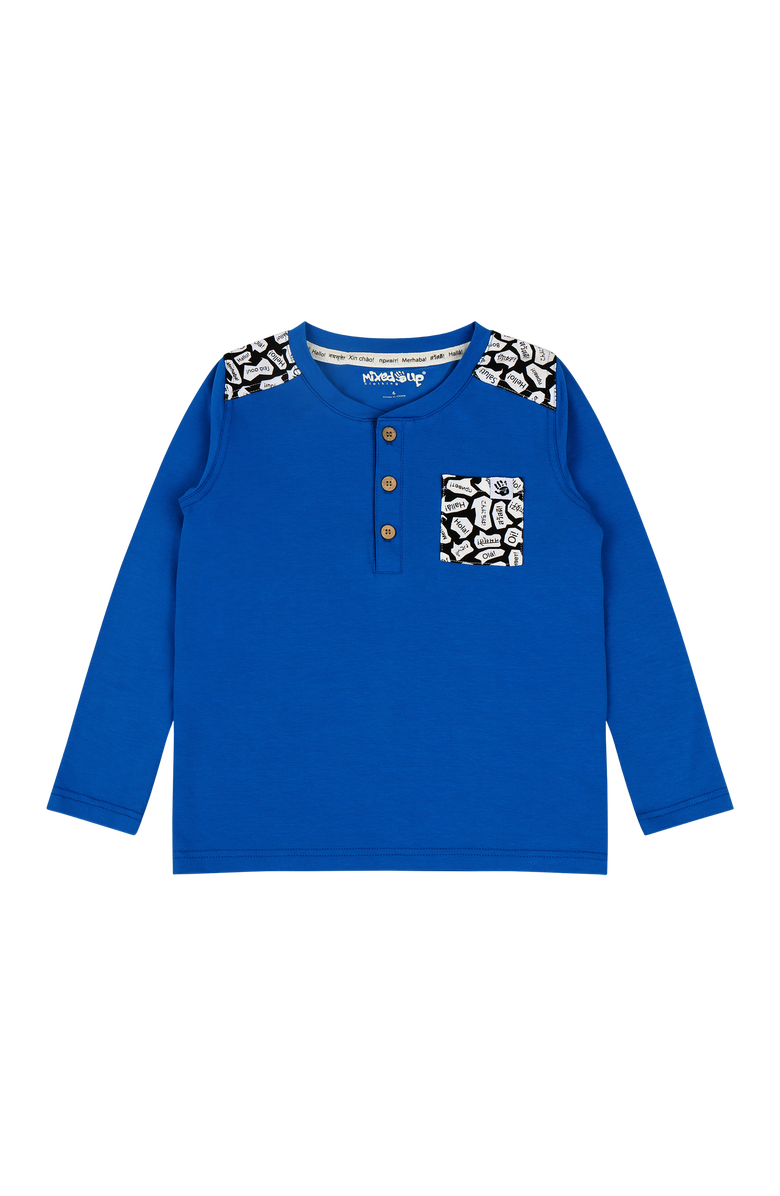 Mixed Up Clothing Boys Pocket Long-Sleeve Henley Shirt, Main, color, Blue