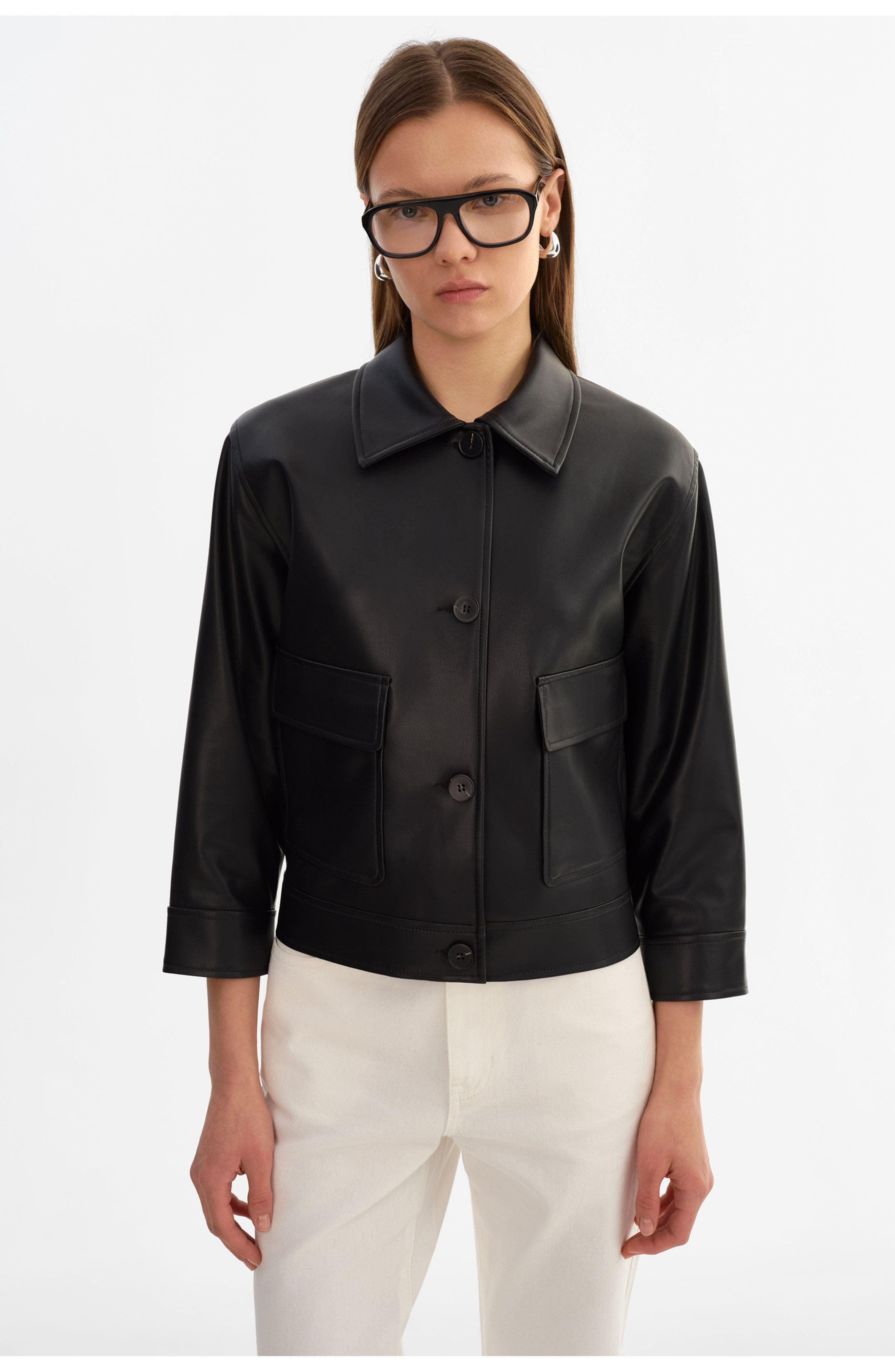 Elara | Faux Leather Jacket