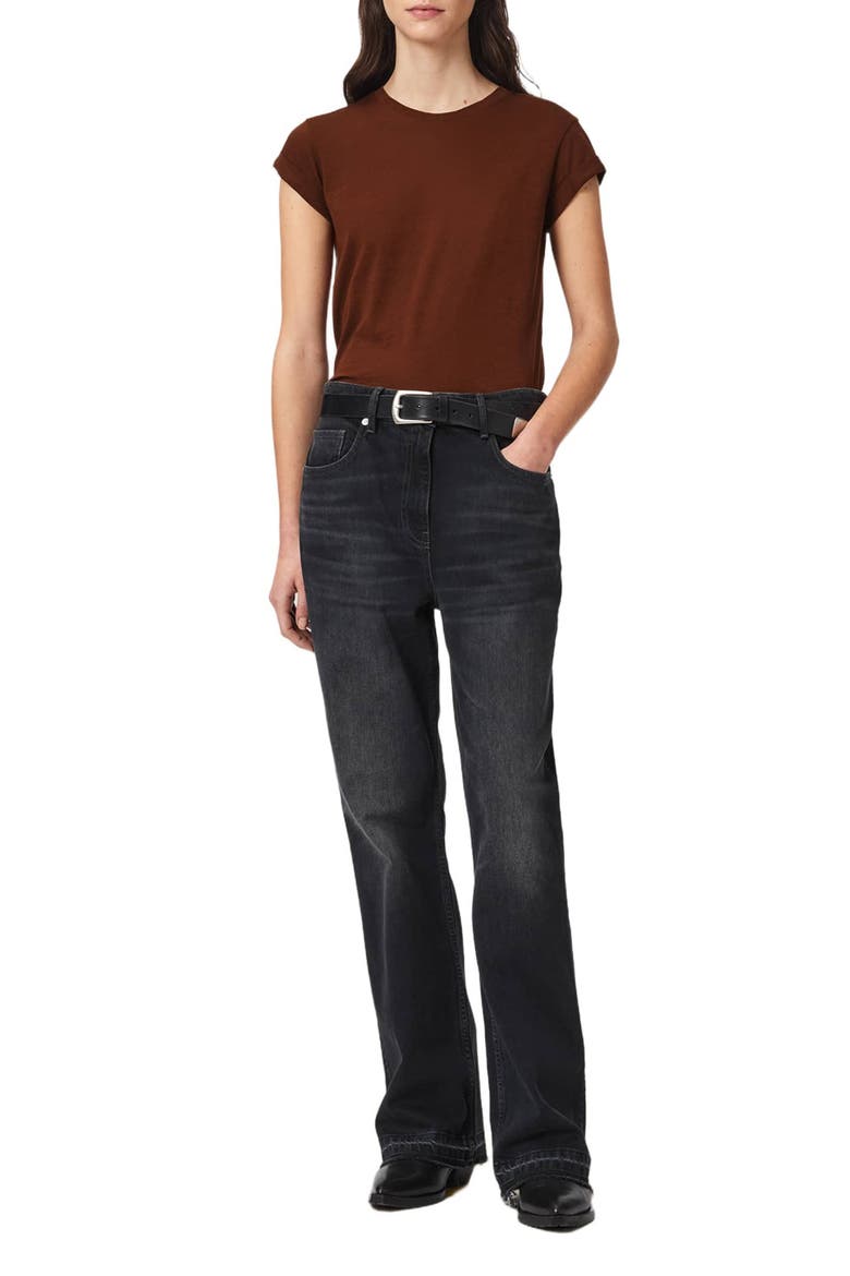 Anna Cotton T-Shirt, Alternate, color, RUST BROWN