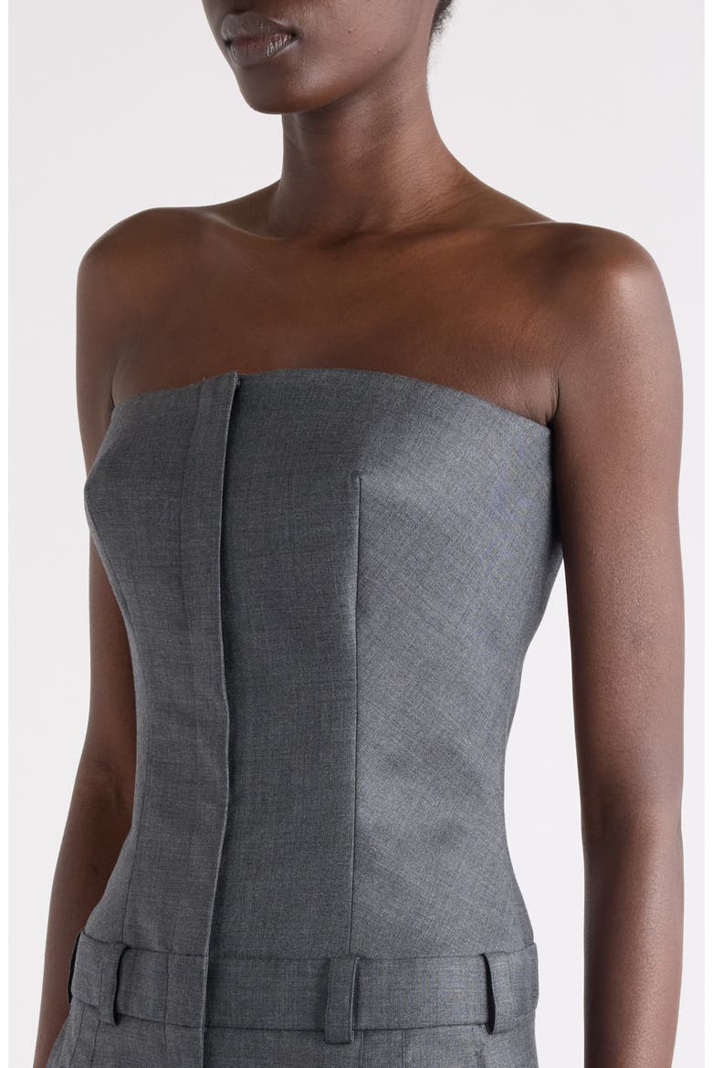 Tailored Wool Bustier Jumpsuit, Alternate, color, 067-GREY MIX