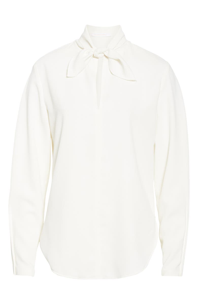 See by Chloé Tie Neck Crepe Top, Alternate, color, 