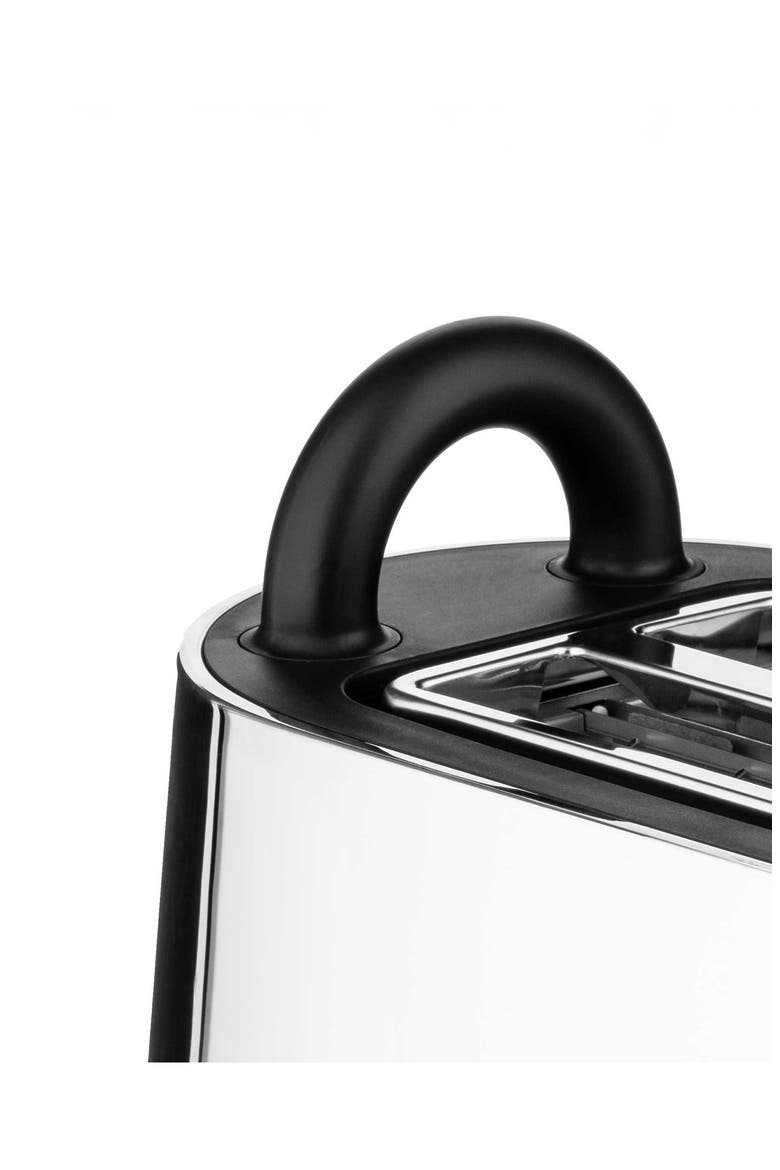 Toru Toaster, Alternate, color, POLISHED STAINLESS STEEL-BLACK
