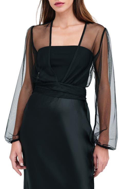 Verona Sheer Mesh Wrap Bolero