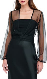Marcella Verona Sheer Mesh Wrap Bolero