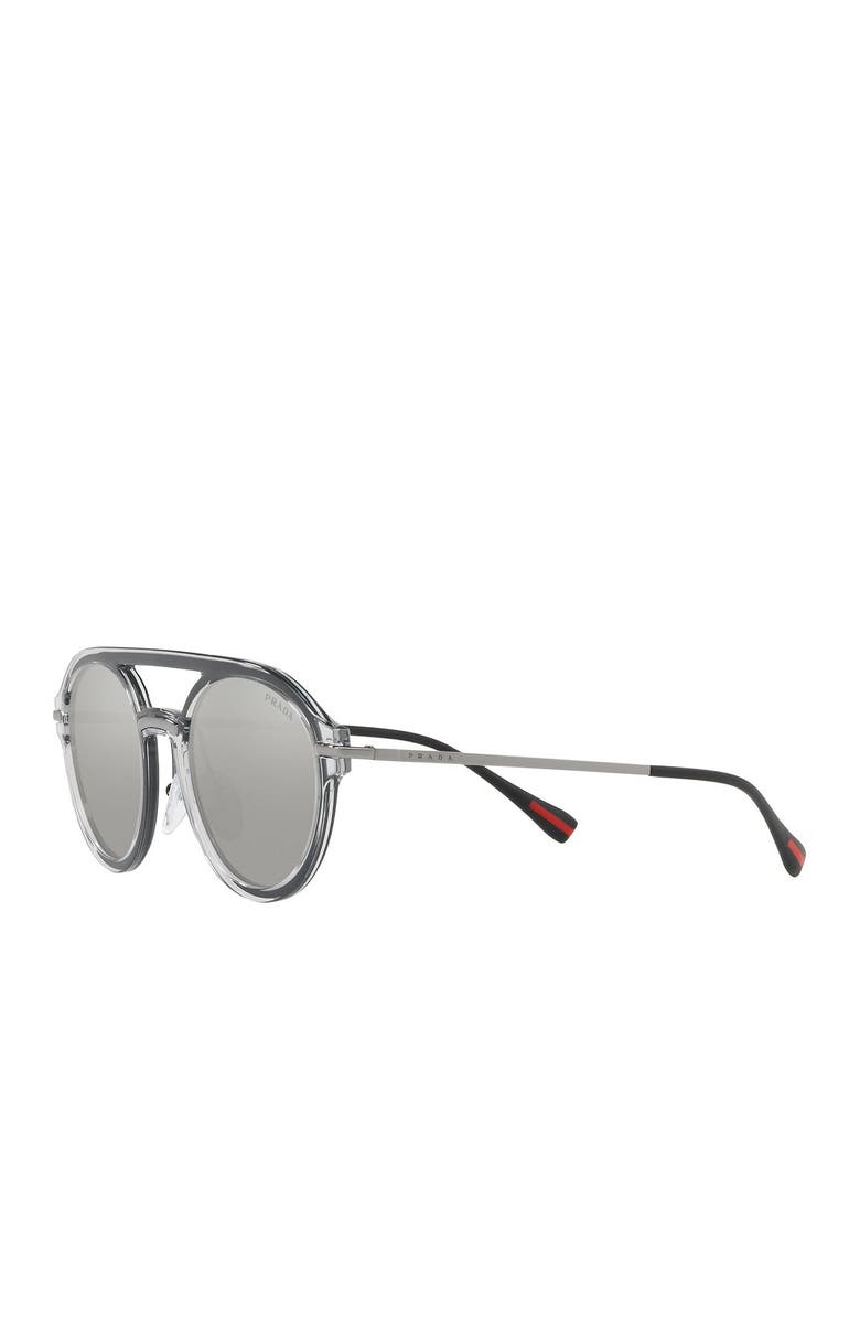 Prada Linea Rossa 51mm Aviator Sunglasses, Alternate, color,
