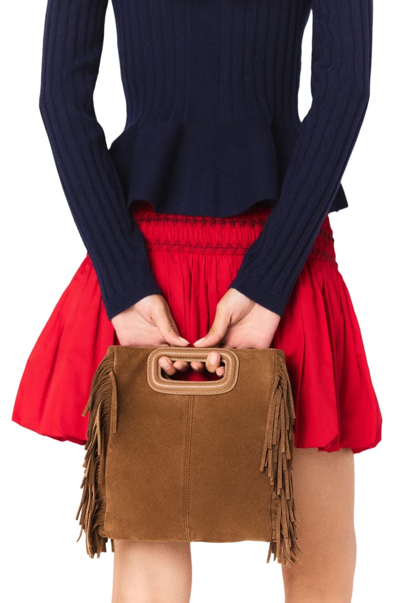 maje Peplum waist cardigan, Alternate, color, 