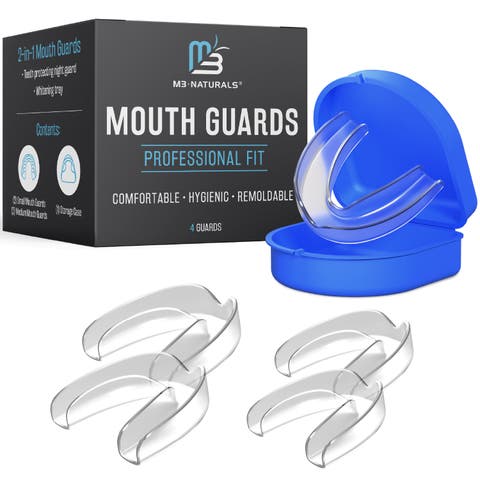 Custom Fit Mouth Guards with Storage Case, 4 Count