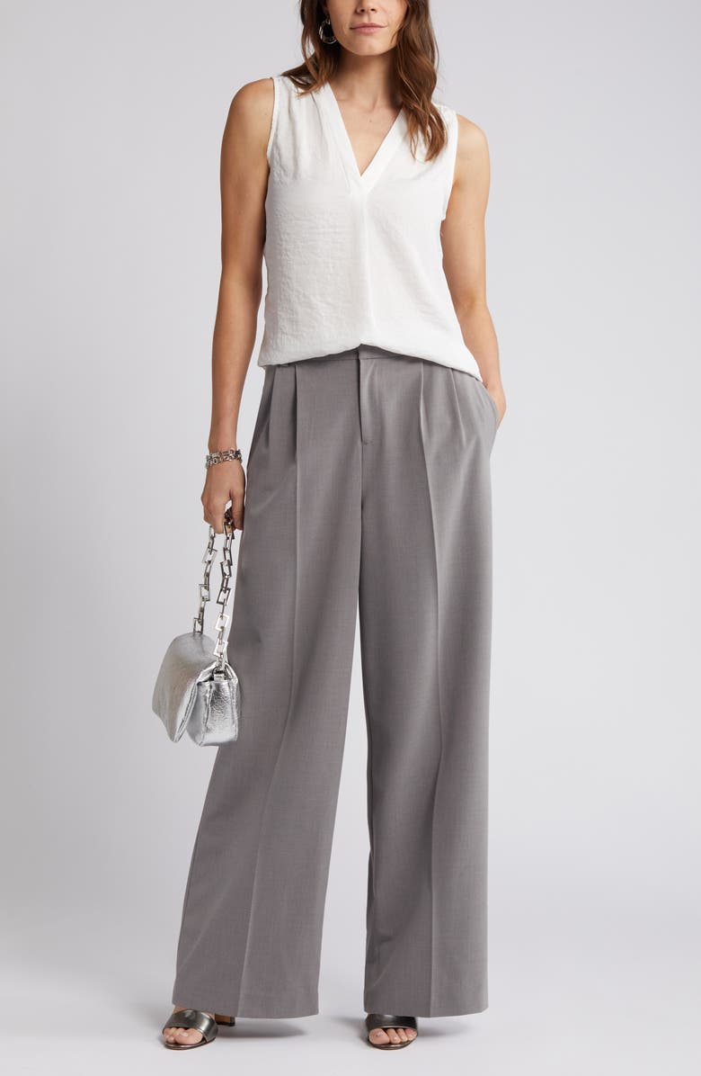 Vince Camuto Rumpled Satin Blouse, Main, color, New Ivory